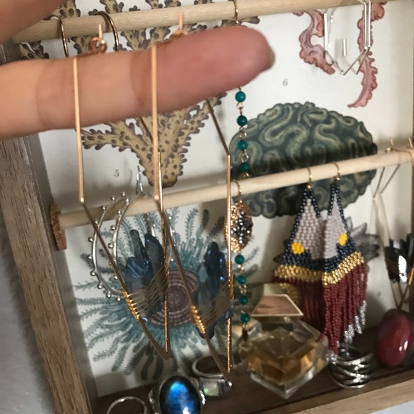 Free people crystal triangle hoop - Picture 2 of 3
